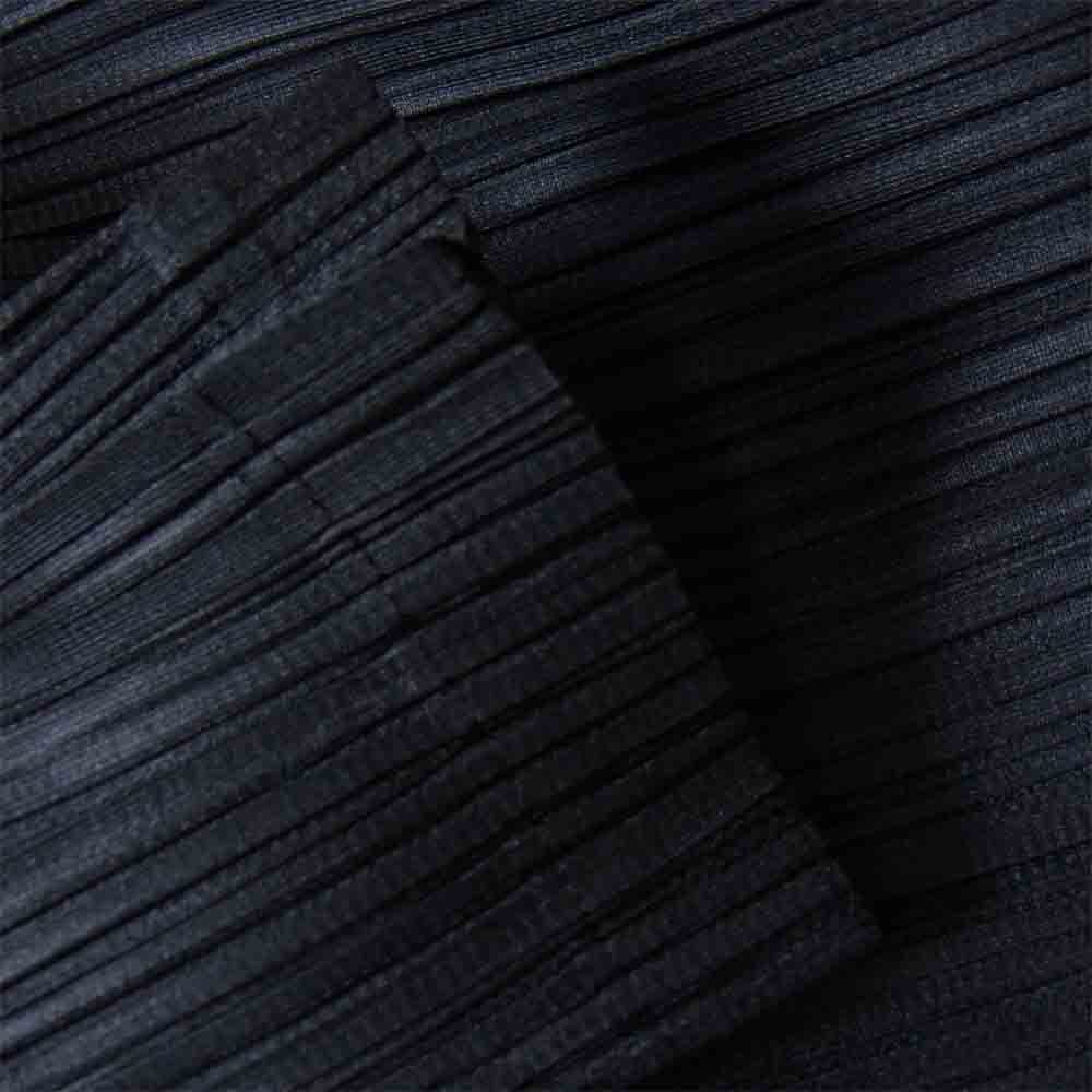 プリーツプリーズ ISSEY MIYAKE イッセイミヤケ PP73-JK694 横プリーツ 変形 カットソー ブラック系 3【美品】【中古】