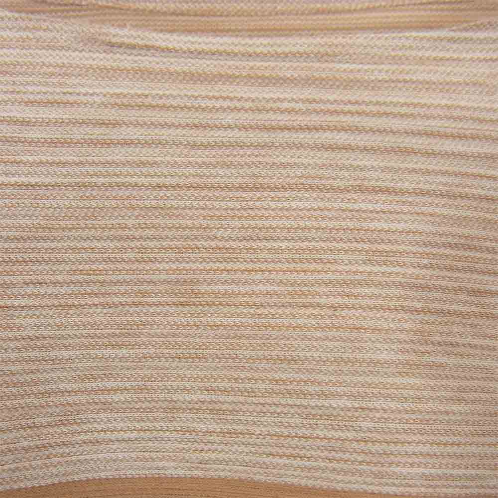 プリーツプリーズ ISSEY MIYAKE イッセイミヤケ PP91-JT692 横プリーツ ボーダー 変形 フレア トップス ブラウン系 3【中古】