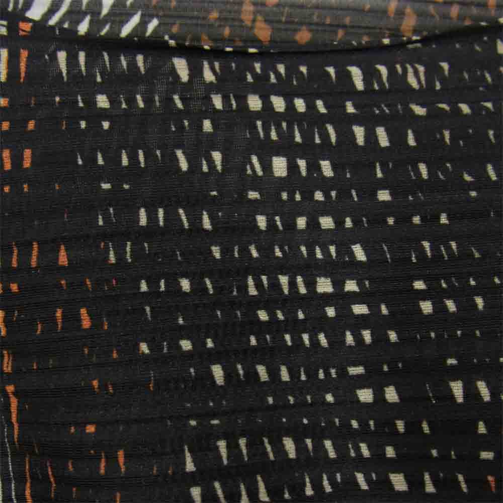 プリーツプリーズ ISSEY MIYAKE イッセイミヤケ PP03-JT672 横プリーツ 総柄 変形 フレア トップス ブラック系 3【美品】【中古】