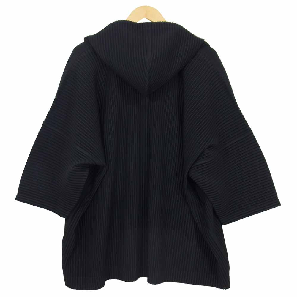 ISSEY MIYAKE イッセイミヤケ HOMME PLISSE オムプリッセ HP03JK101 プリーツ加工 オーバーサイズ フーディ― パーカー ブラック系 4【中古】