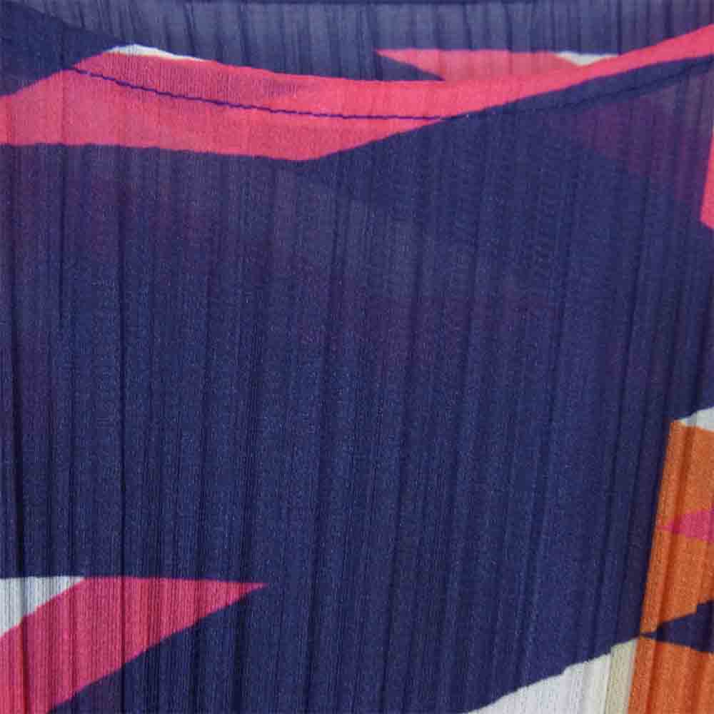 プリーツプリーズ ISSEY MIYAKE イッセイミヤケ PP11-JT712 総柄 変形 ワンピース マルチカラー系 4【美品】【中古】