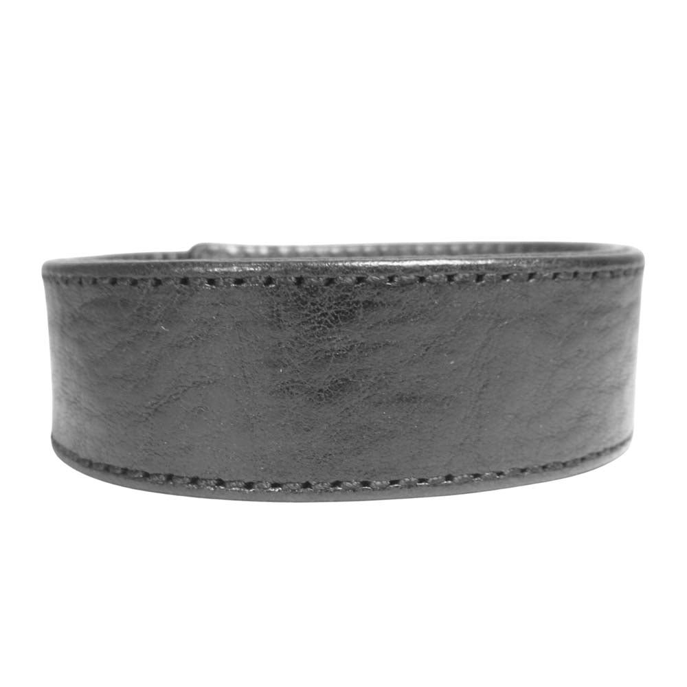 CHROME HEARTS クロムハーツ（原本無） 3ボタン 2スナップ レザー ブレスレット ブラック系【中古】