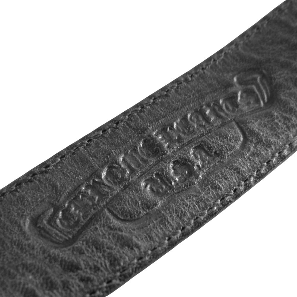 CHROME HEARTS クロムハーツ（原本無） 3ボタン 2スナップ レザー ブレスレット ブラック系【中古】