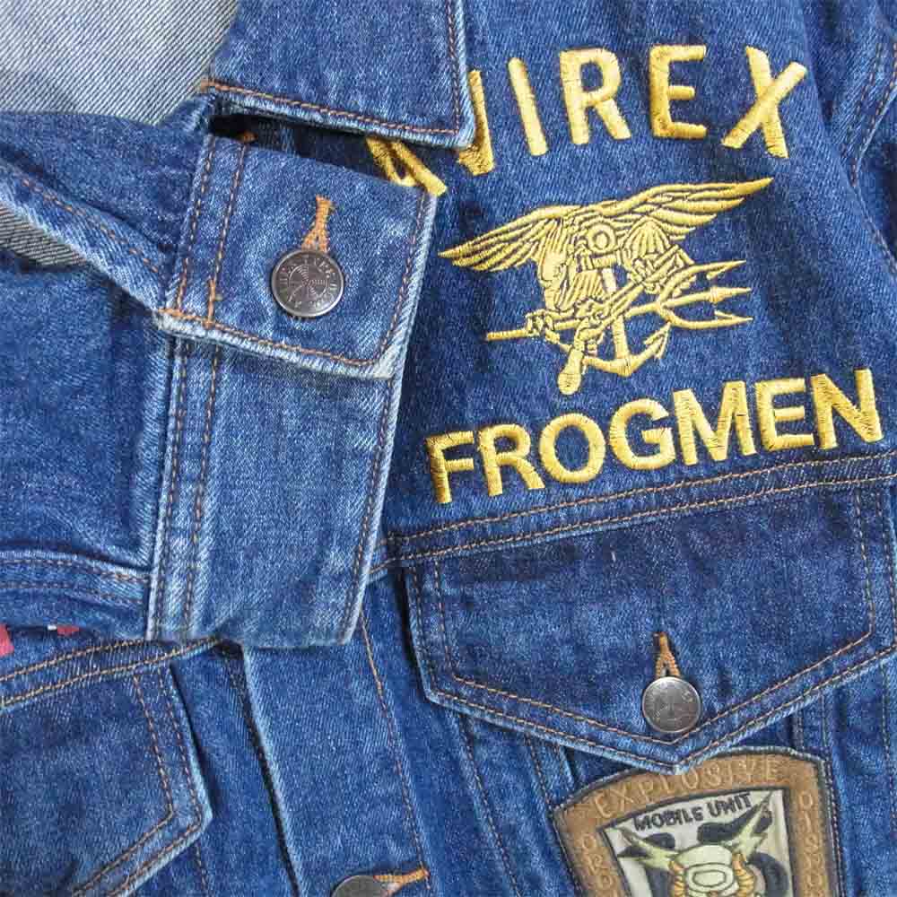 AVIREX アヴィレックス 6192130 TYPE BLUE IMPACT DENIM JACKET タイプブルー インパクト デニム インディゴブルー系 XL【美品】【中古】