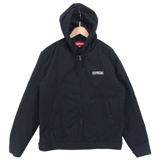 Supreme シュプリーム 14AW × Raymond Pettibon Hooded Work Jacket レイモンド ぺティボン ワーク ジャケット ブラック系 M【中古】
