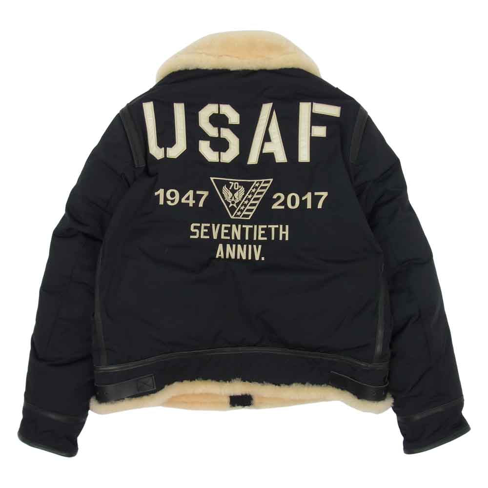 AVIREX アヴィレックス 6172150 U.S.A.F. 70TH ANNIVERSARY TYPE B-3 DOWN JACKET ブラック系 L【美品】【中古】