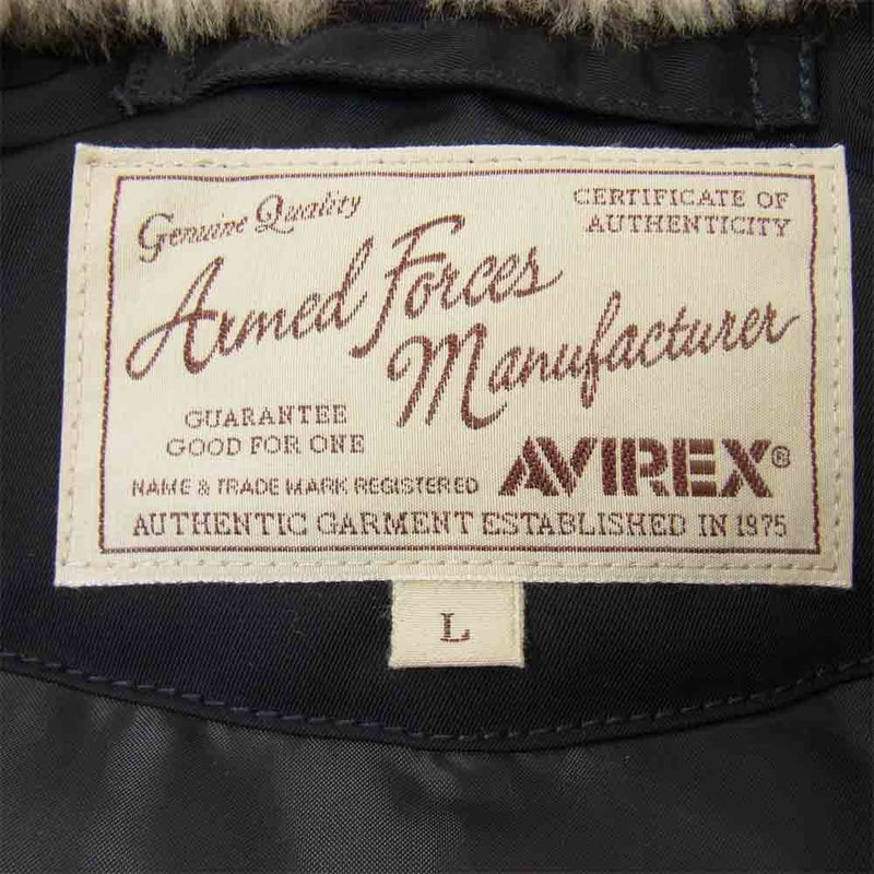 AVIREX アヴィレックス 6172150 U.S.A.F. 70TH ANNIVERSARY TYPE B-3 DOWN JACKET ブラック系 L【美品】【中古】