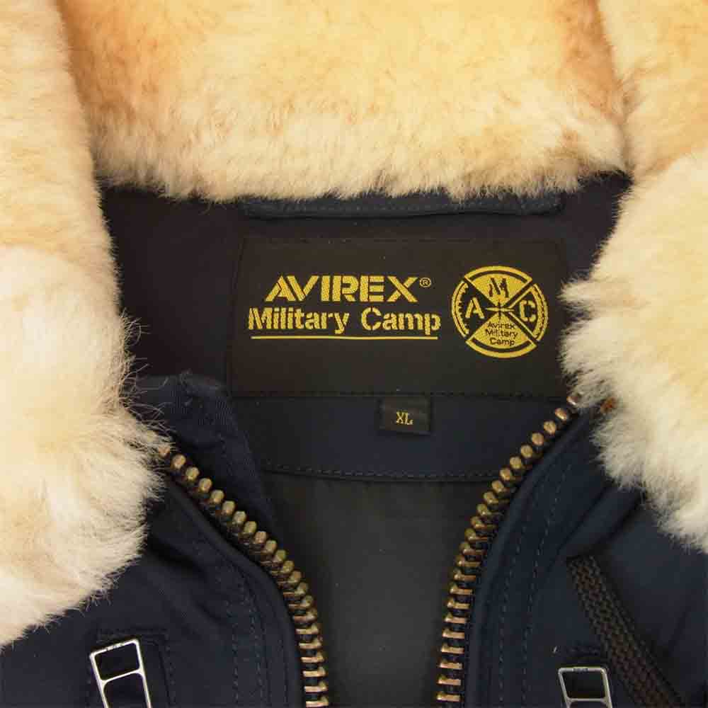 AVIREX アヴィレックス 6192177 IMPACT HOODIE DOWN VEST インパクトフーディー ダウンベスト ブラック系 XL【美品】【中古】
