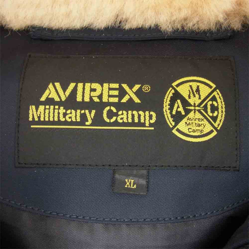 AVIREX アヴィレックス 6192177 IMPACT HOODIE DOWN VEST インパクトフーディー ダウンベスト ブラック系  XL【美品】【中古】