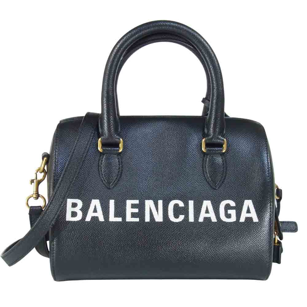 BALENCIAGA バレンシアガ 518872 SMALL VILLE BOWLING BAG スモール ヴィル ボウリング バッグ ブラック系【中古】