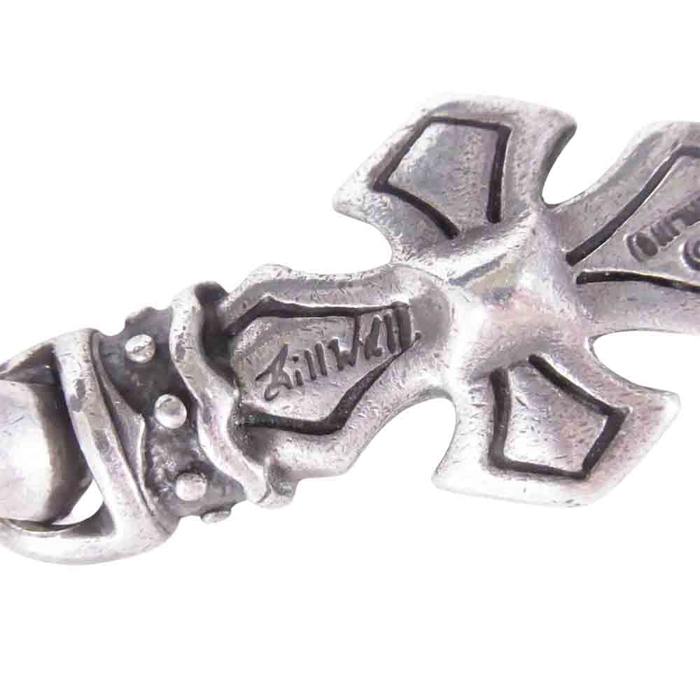 BILL WALL LEATHER ビルウォールレザー 18K オーバーレイ ゴールドサダー グッドラックスカル ホースクリップ クロスリンク キーチェーン シルバー系【中古】