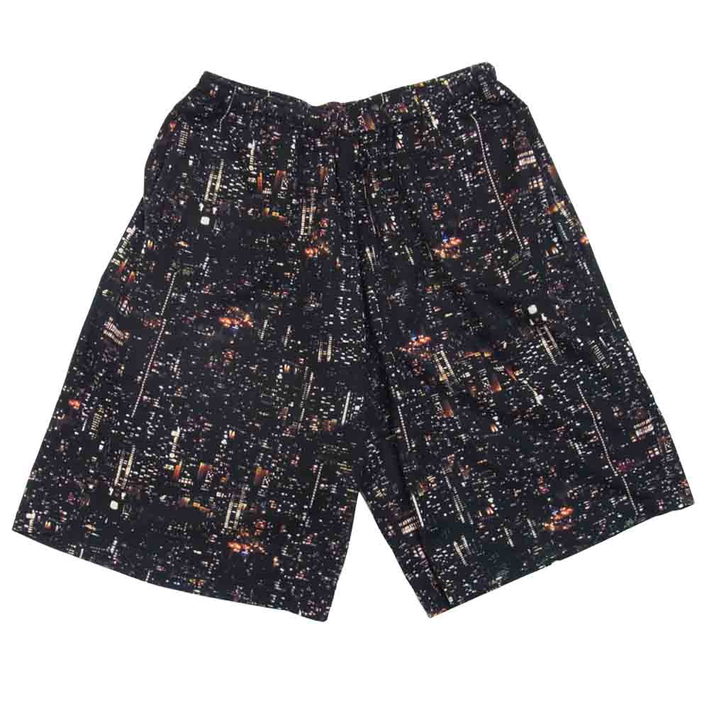 アップルバム 総柄 プリント ショーツ ポリエステル ショートパンツ ブラック系 M【中古】