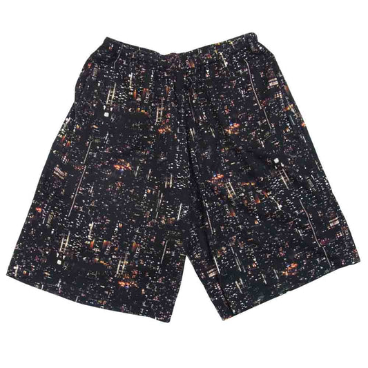 アップルバム 総柄 プリント ショーツ ポリエステル ショートパンツ ブラック系 M【中古】