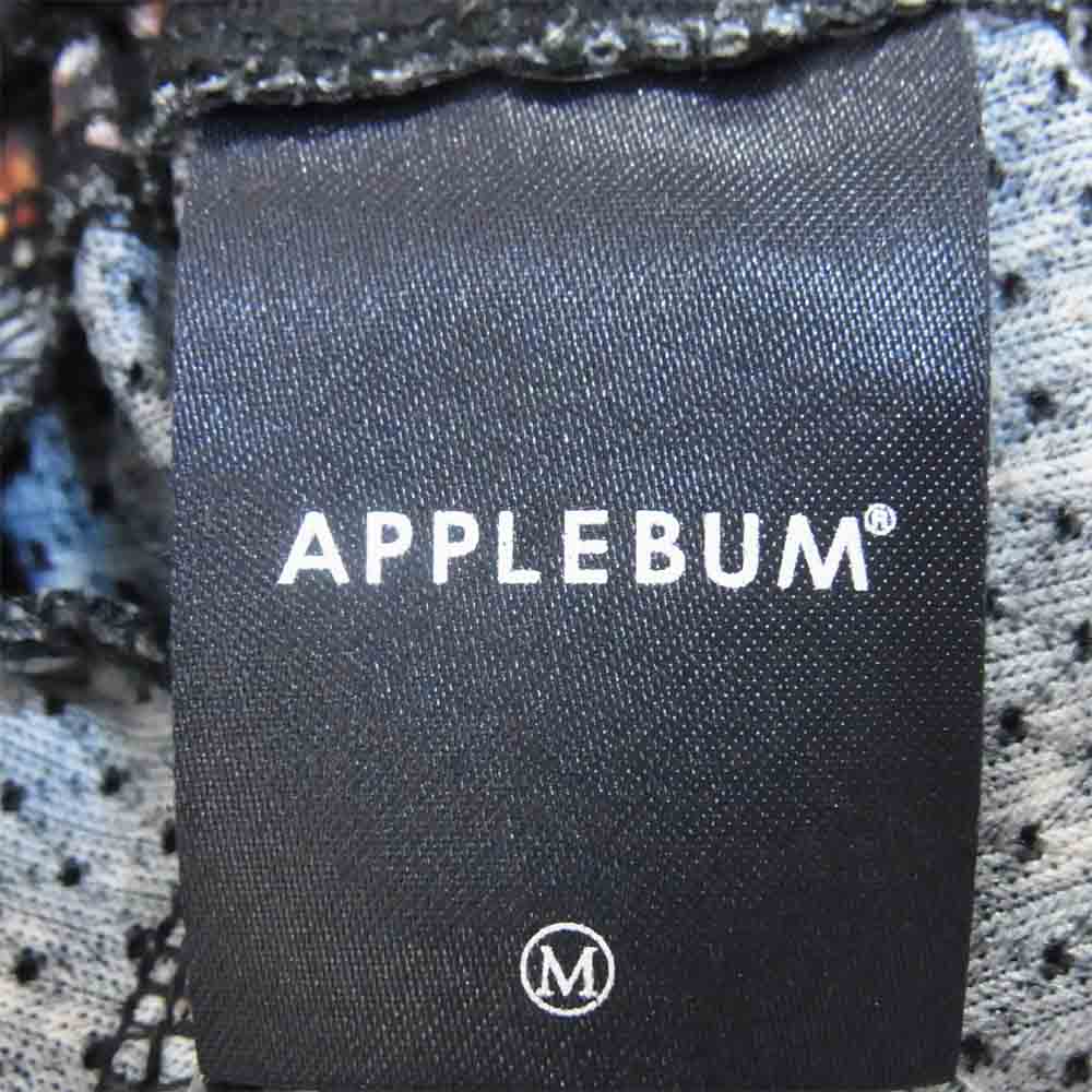 アップルバム 総柄 プリント ショーツ ポリエステル ショートパンツ ブラック系 M【中古】