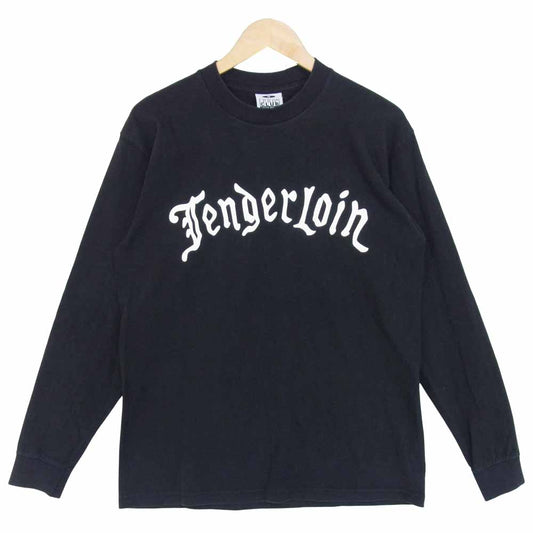 TENDERLOIN テンダーロイン TEE L/S OE ボルネオスカル プリント ロンT カットソー ブラック系 M【中古】