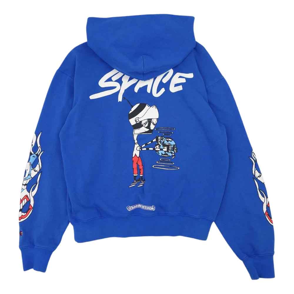 CHROME HEARTS クロムハーツ（原本無） 国内正規品 MATTY BOY PPO SPACE HD PLVR マッティボーイ スペース プルオーバー パーカー フーディー ブルー系 S【中古】