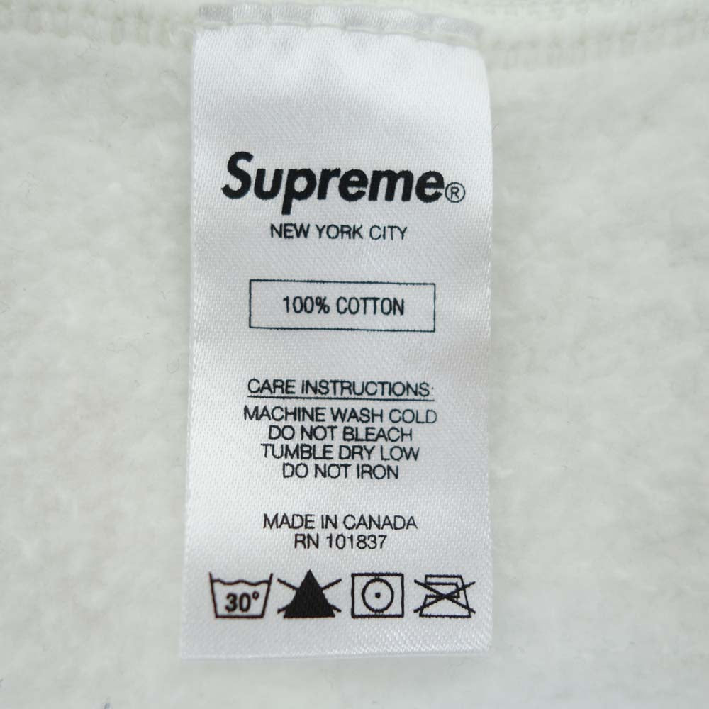 Supreme シュプリーム ×COMME des GARCONS SHIRTコムデギャルソン シャツ 17SS Box Logo Hooded Sweatshirt ボックス ロゴ プルオーバー パーカー ホワイト系 L【中古】