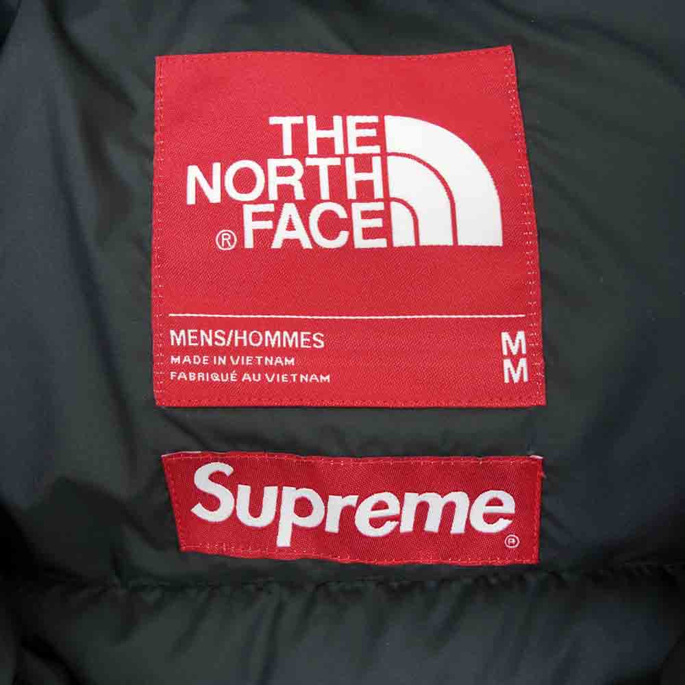 Supreme シュプリーム × THE NORTH FACE ノースフェイス 国内正規 19AW Paper Print Nuptse Jacket ペーパー プリント 紙 ヌプシ ダウン ジャケット ホワイトペーパープリント M【美品】【中古】