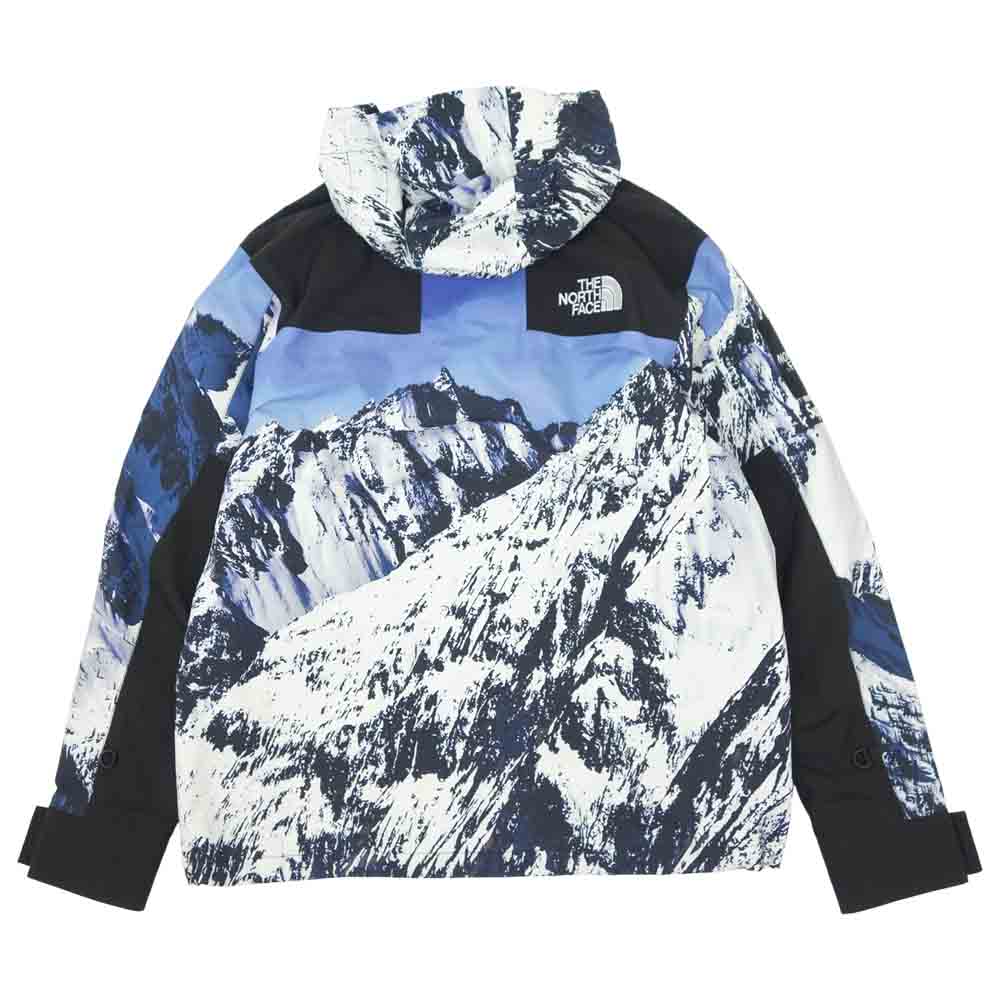 Supreme シュプリーム ×THE NORTH FACE ノースフェイス 17AW Mountain Parka 雪山 マウンテン パーカー ジャケット ブルー系 柄 L【中古】