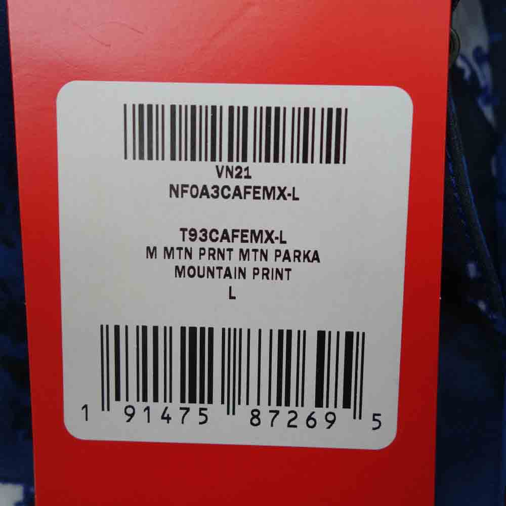 Supreme シュプリーム ×THE NORTH FACE ノースフェイス 17AW Mountain Parka 雪山 マウンテン パーカー ジャケット ブルー系 柄 L【中古】