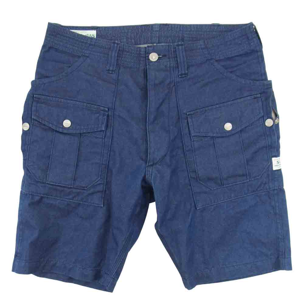 SASAFRAS ササフラス Botanical Scout Pants 1/2 ボタニカル ?スカウト パンツ 1/2 ショーツ  ネイビー系 S【美品】【中古】