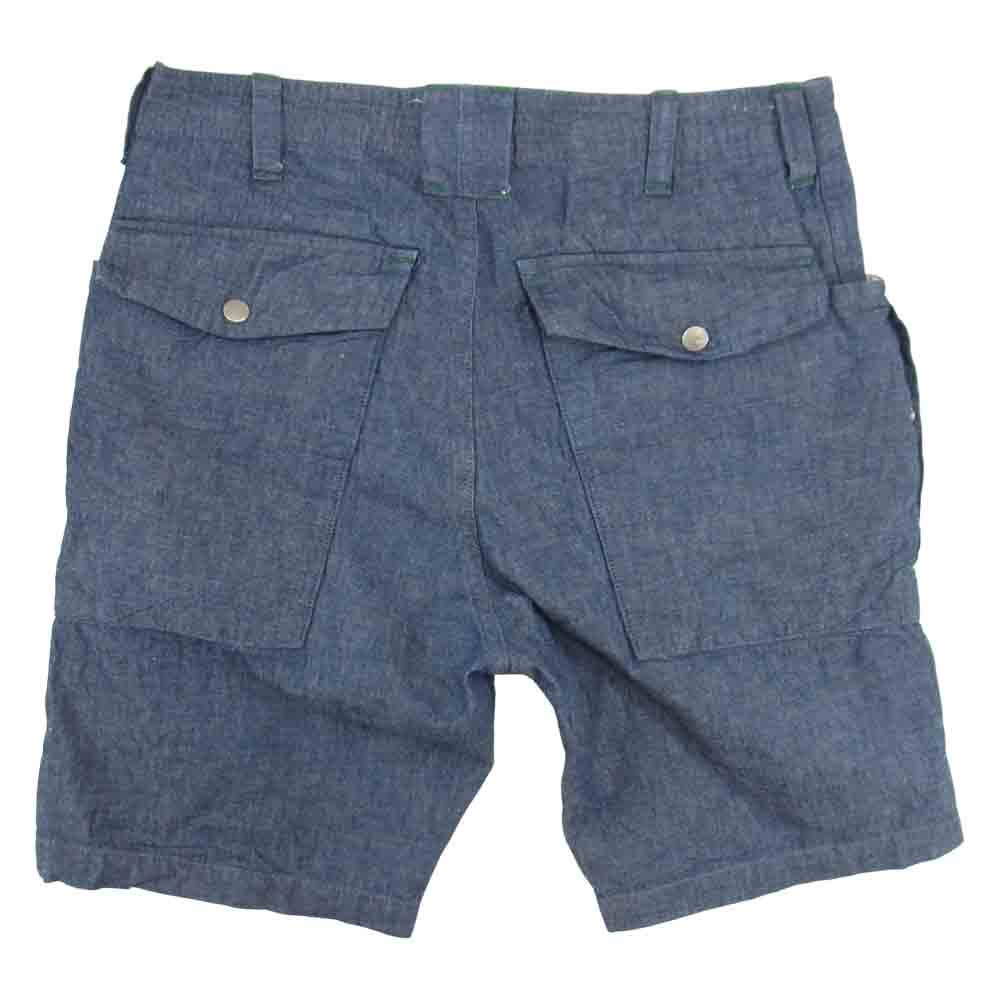SASAFRAS ササフラス Botanical Scout Pants 1/2 ボタニカル ?スカウト パンツ 1/2 ショーツ シャンブレー インディゴブルー系 S【美品】【中古】