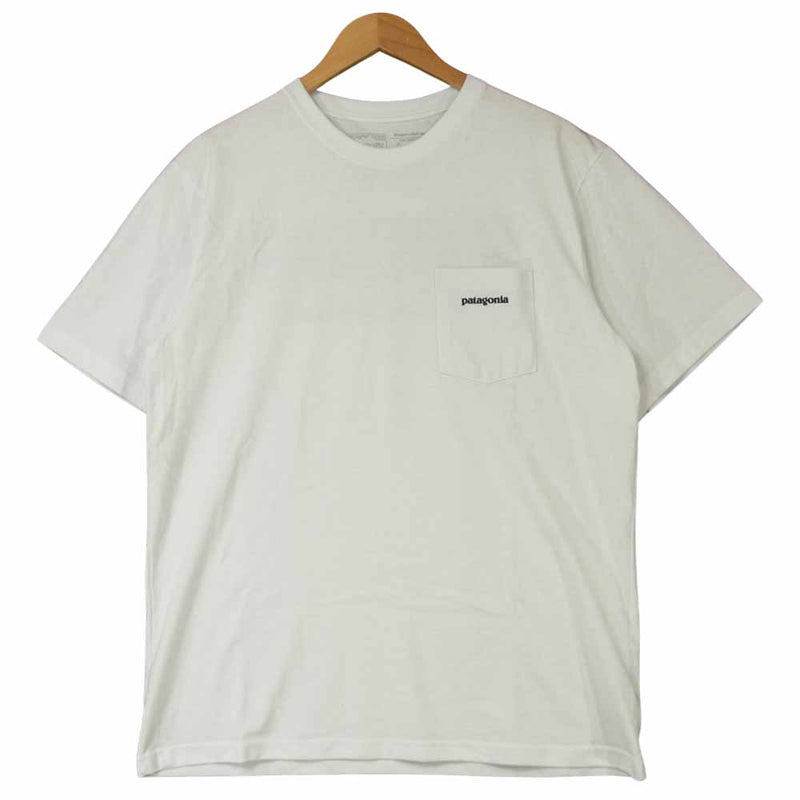 patagonia パタゴニア 19AW 39178SP19 P-?6 Logo Pocket Responsibili-Tee バックロゴ 半袖 Tシャツ ホワイト系 M【中古】