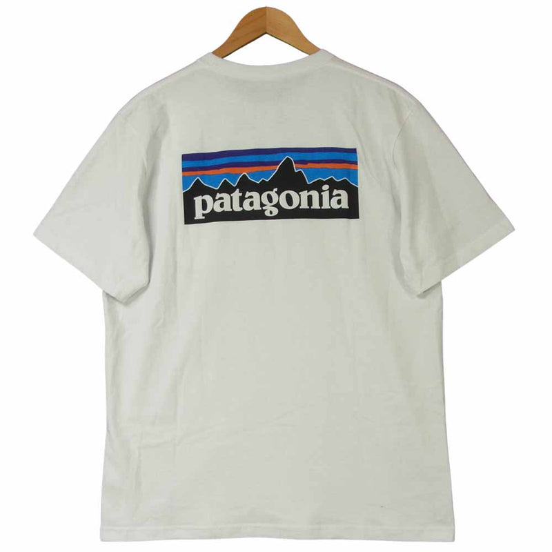 patagonia パタゴニア 19AW 39178SP19 P-?6 Logo Pocket Responsibili-Tee バックロゴ 半袖 Tシャツ ホワイト系 M【中古】