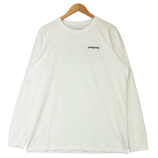 patagonia パタゴニア 19AW 39161FA19 Long Sleeved P-6 Logo Responsibili Tee バックロゴ 長袖 Tシャツ ホワイト系 L【中古】