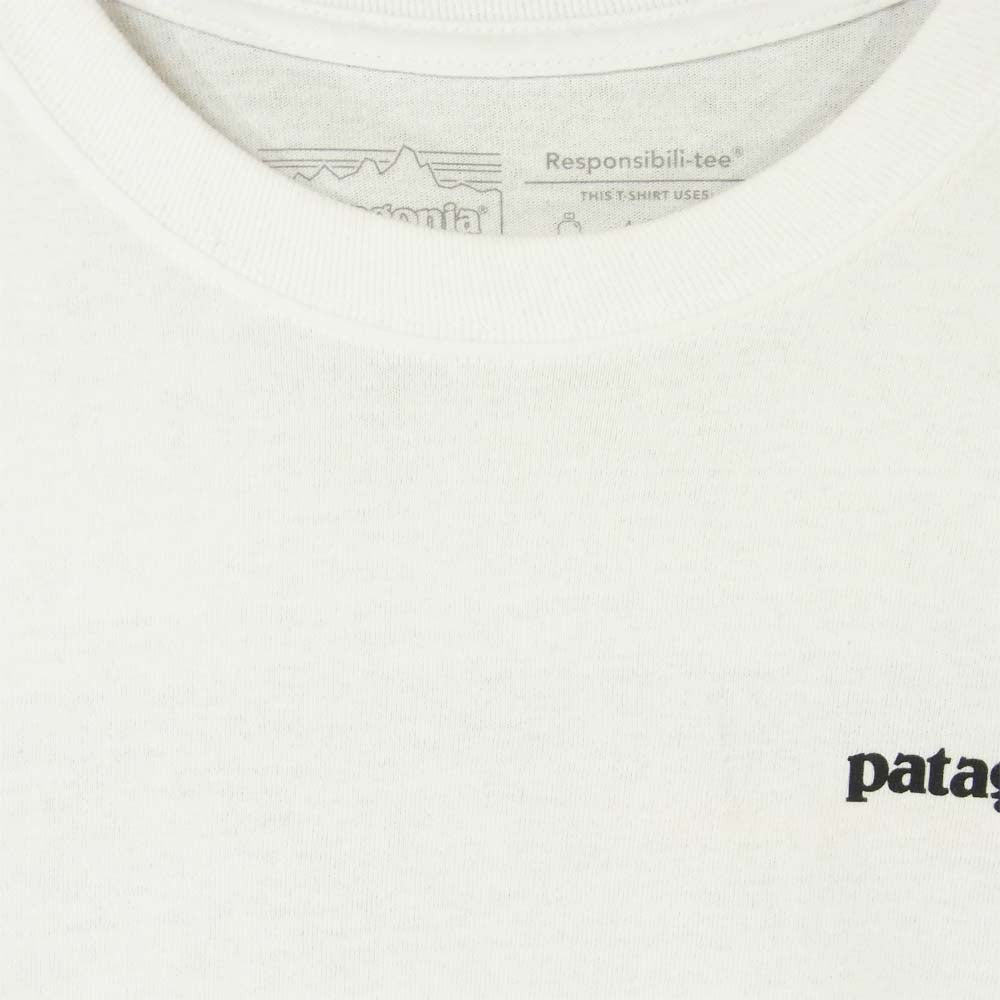 patagonia パタゴニア 19AW 39161FA19 Long Sleeved P-6 Logo Responsibili Tee バックロゴ 長袖 Tシャツ ホワイト系 L【中古】