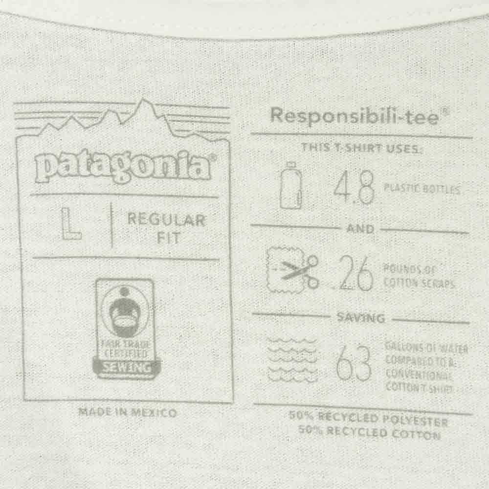 patagonia パタゴニア 19AW 39161FA19 Long Sleeved P-6 Logo Responsibili Tee バックロゴ 長袖 Tシャツ ホワイト系 L【中古】