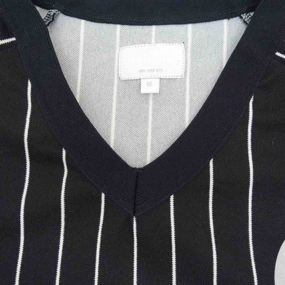Supreme シュプリーム 17SS A.D Baseball Jersey ストライプ ベースボール ジャージ Vネック Tシャツ ダークネイビー系 M【中古】