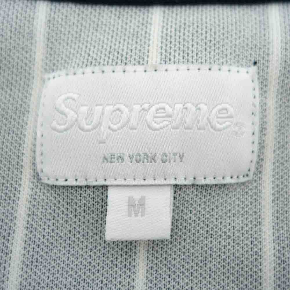Supreme シュプリーム 17SS A.D Baseball Jersey ストライプ ベースボール ジャージ Vネック Tシャツ ダークネイビー系 M【中古】