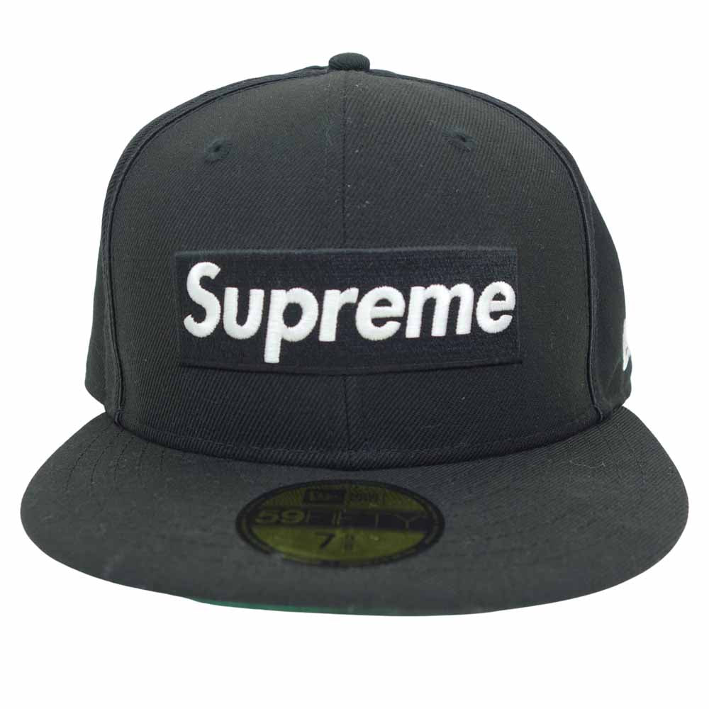 Supreme シュプリーム 17SS × New Era ニューエラ Box Logo Piping ボックス ロゴ キャップ ブラック ブラック系 グリーン系 60.6cm【中古】