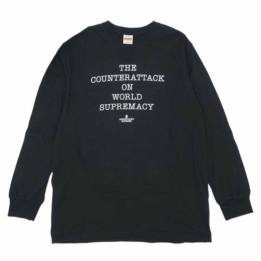 Supreme シュプリーム 18SS × UNDERCOVER アンダーカバー Public Enemy Counterattack L/S Tee パブリックエネミー カウンターアタック 長袖 Tシャツ ブラック系 マルチカラー系 M【美品】【中古】