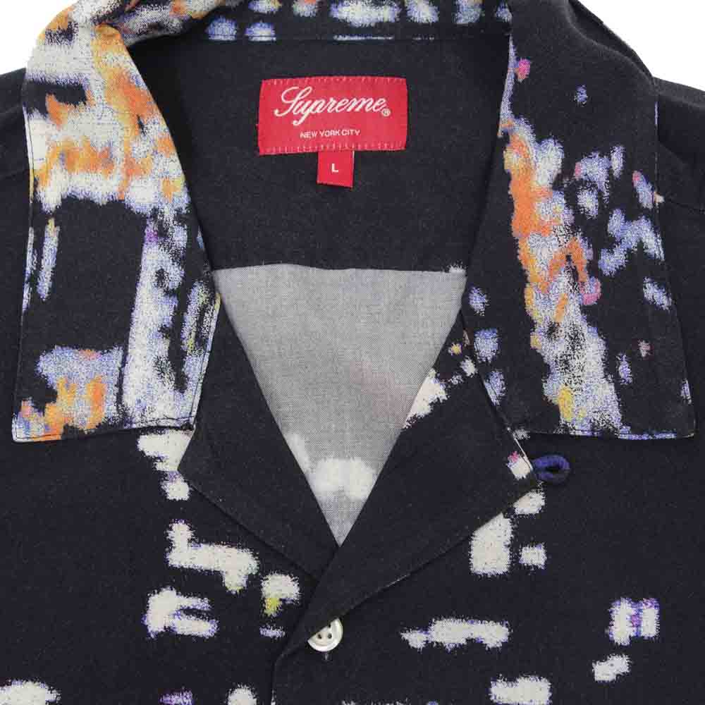 Supreme シュプリーム 20SS City Lights Rayon S/S Shirt 総柄 レーヨン 半袖 開襟 シャツ ブラック系 マルチカラー系 L【中古】