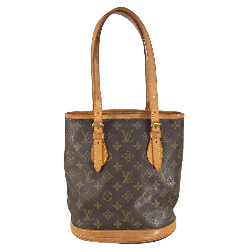 LOUIS VUITTON ルイ・ヴィトン M42238 モノグラム プチバケットPM トートバッグ ブラウン系【中古】