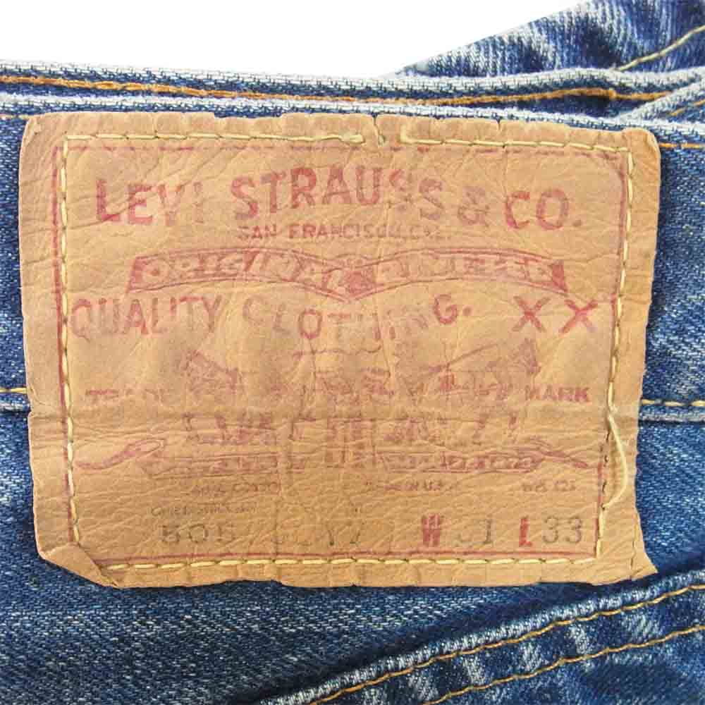 Levi's リーバイス オリジナル ヴィンテージ 505 スモールe 66前期 ボタン裏8 赤ミミ インディゴブルー系 31【中古】
