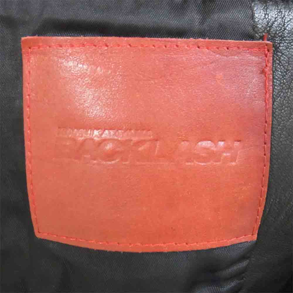ISAMUKATAYAMA BACKLASH イサムカタヤマバックラッシュ B-1572-02 スペインシープ ダブル ライダース レザー ジャケット ブラック系 XL【中古】
