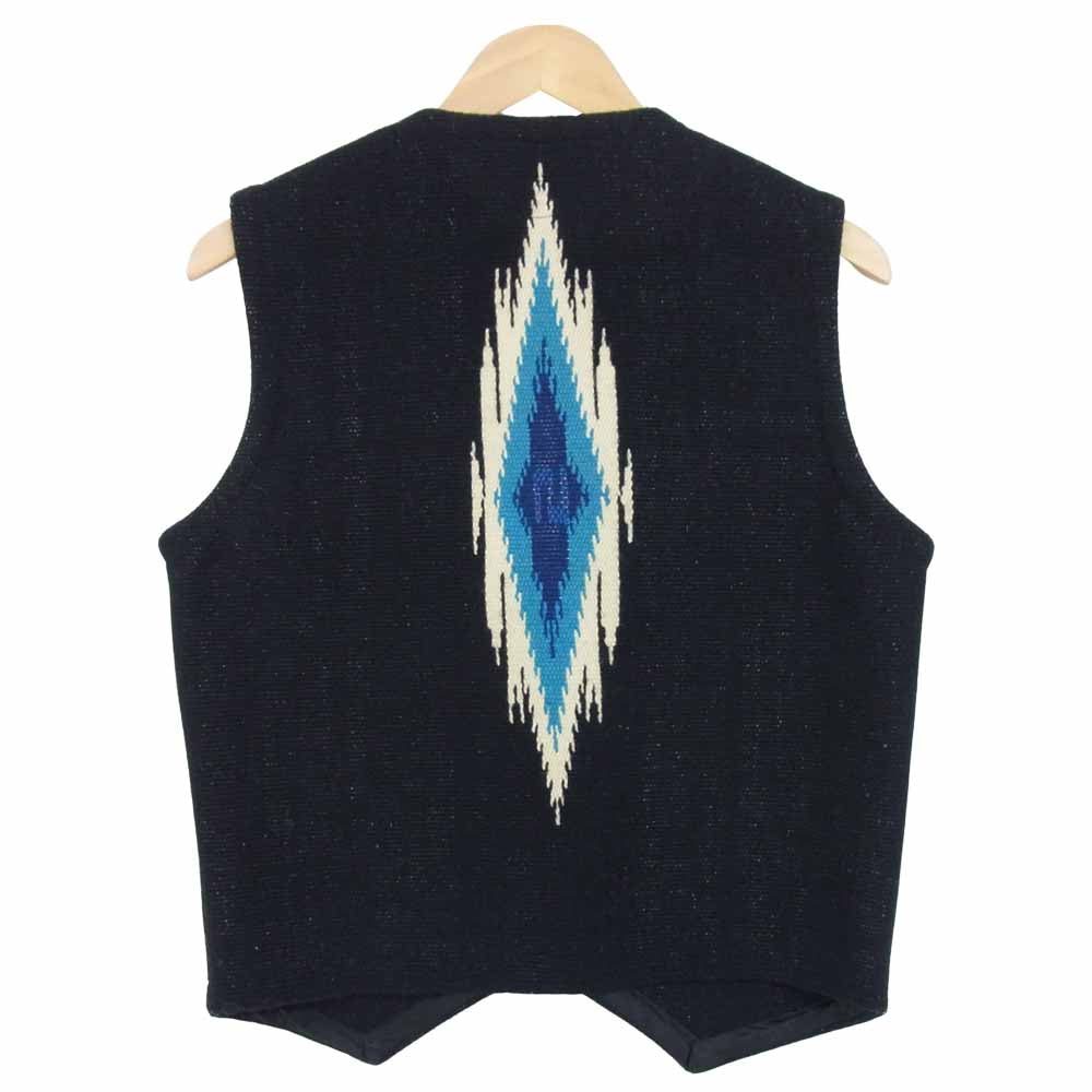 ORTEGA オルテガ CHIMAYO VEST チマヨ コンチョボタン ベスト ウール ボタン ブラック系 36【中古】