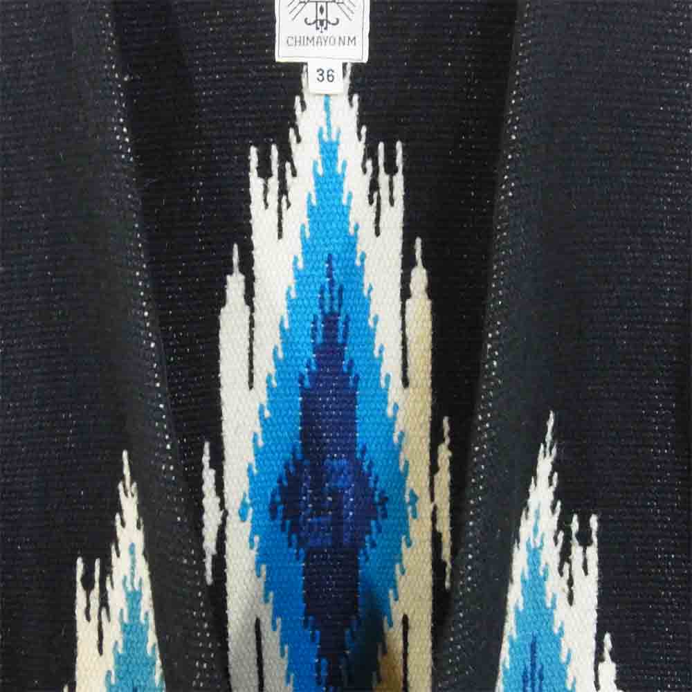 ORTEGA オルテガ CHIMAYO VEST チマヨ コンチョボタン ベスト ウール ボタン ブラック系 36【中古】