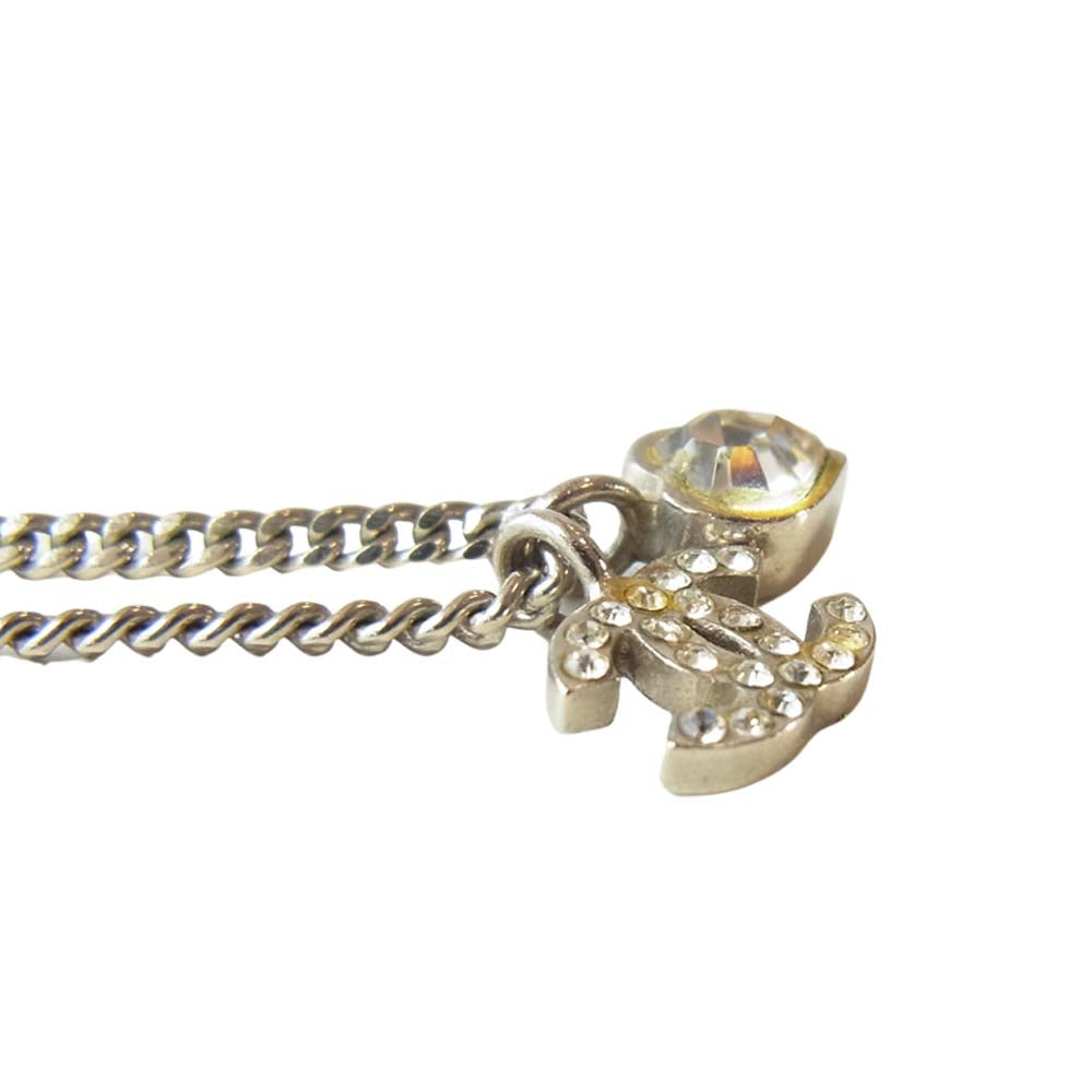CHANEL シャネル ココマーク ハート ネックレス シルバー系【中古】