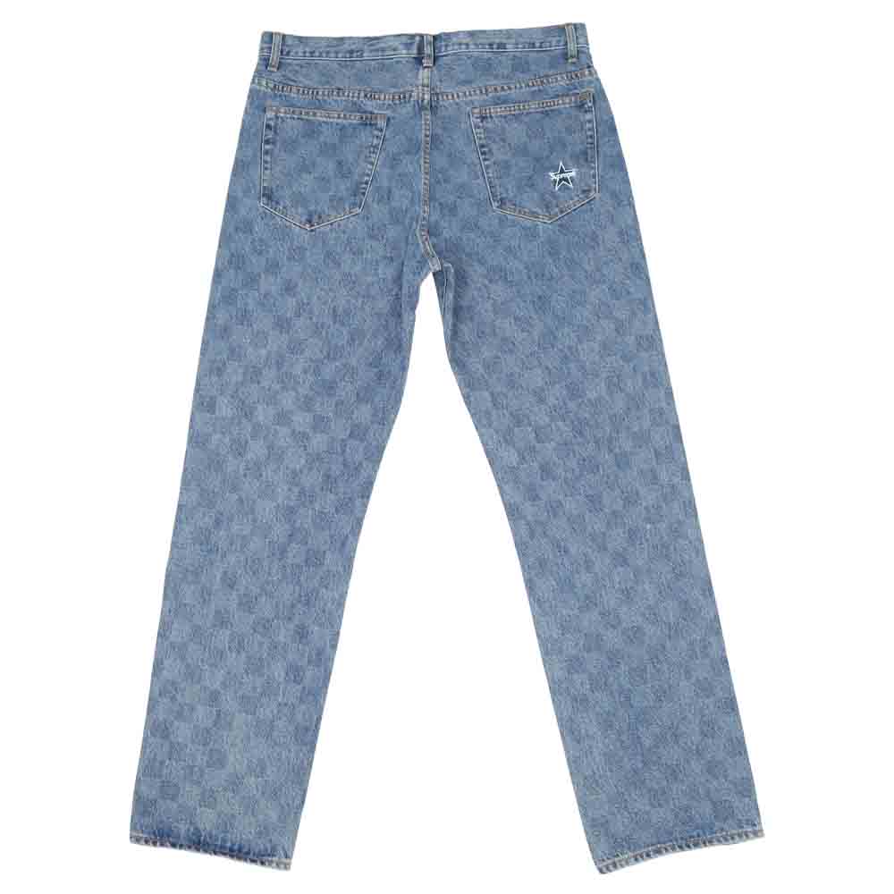 Supreme シュプリーム 20AW Regular Jean Washed Checkerboard チェッカー デニム パンツ ライトブルー系 インディゴブルー系 34【極上美品】【中古】