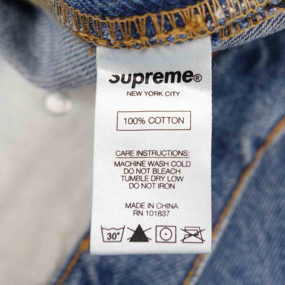 Supreme シュプリーム 20AW Regular Jean Washed Checkerboard チェッカー デニム パンツ ライトブルー系 インディゴブルー系 34【極上美品】【中古】