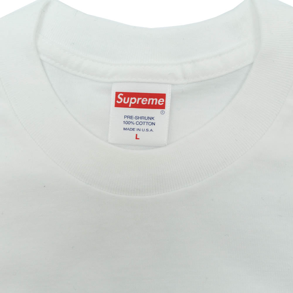 Supreme シュプリーム 20SS Shop Tee ロゴ ショップ Tシャツ ホワイト系 L【極上美品】【中古】