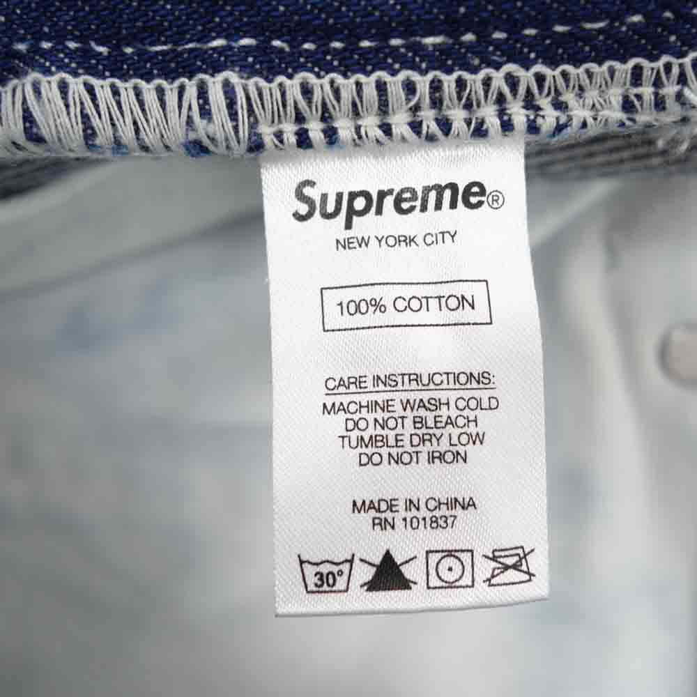 Supreme シュプリーム 21SS Regular Jean Rinsed Blue レギュラー ジーンズ デニム パンツ インディゴブルー系 32【美品】【中古】
