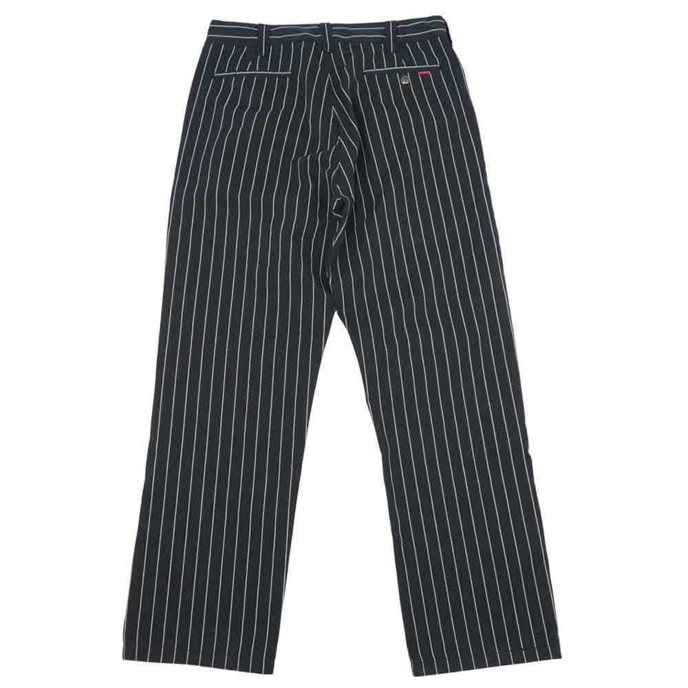 Supreme シュプリーム 21SS Work Pant Black Stripe ストライプ ワーク パンツ ダークネイビー系 32【美品】【中古】