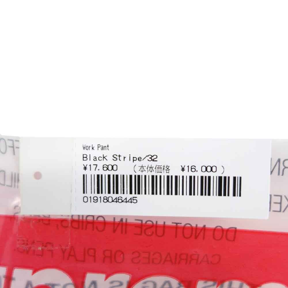 Supreme シュプリーム 21SS Work Pant Black Stripe ストライプ ワーク パンツ ダークネイビー系 32【美品】【中古】
