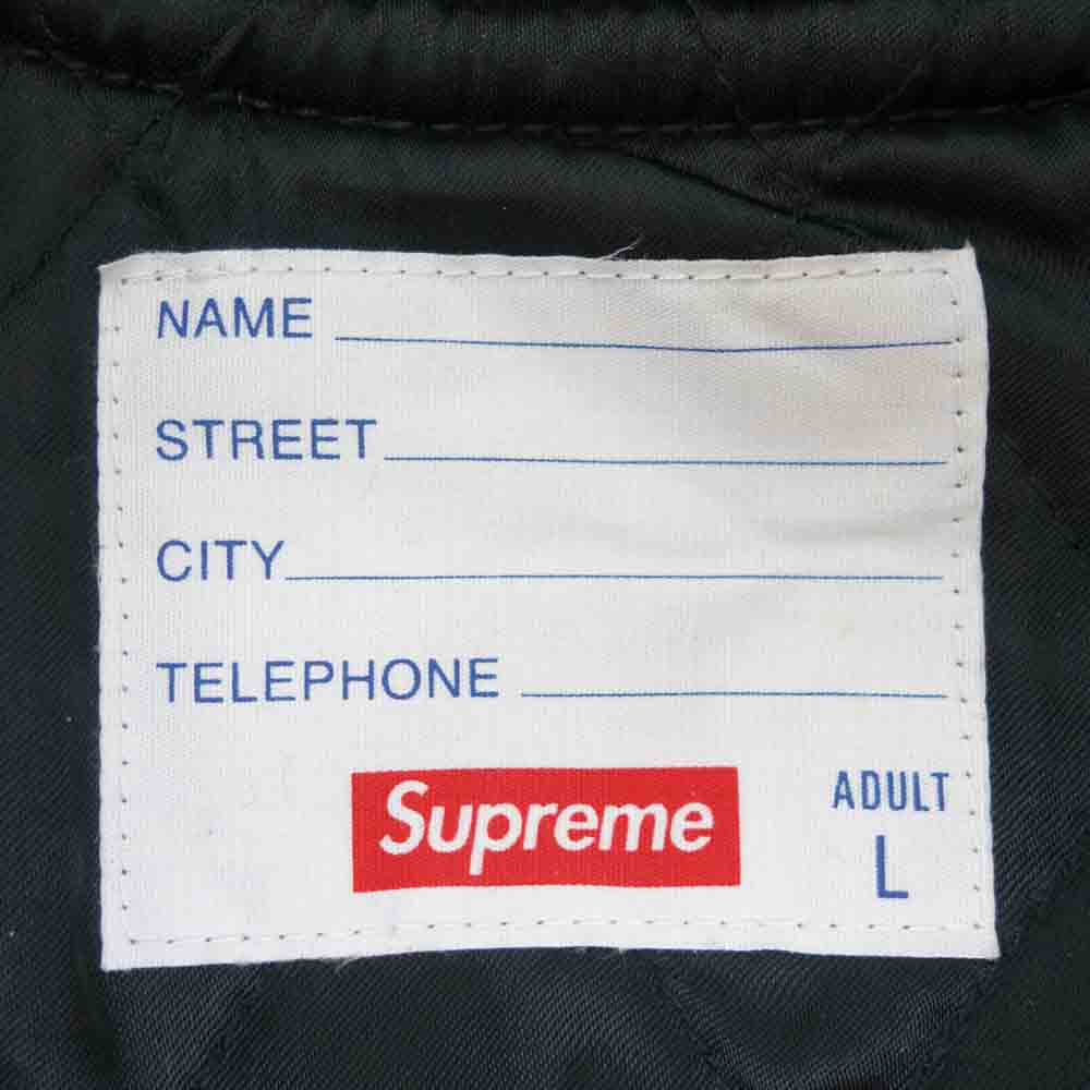 Supreme シュプリーム 18AW Motion Logo Varsity Jacket モーション ロゴ バーシティ スタジアム ジャケット スタジャン ブラック系 L【美品】【中古】