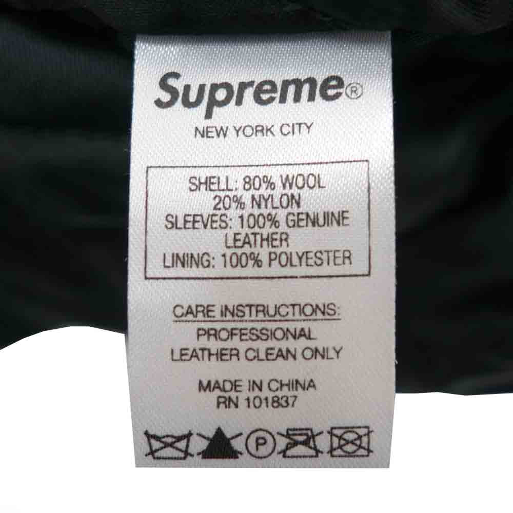 Supreme シュプリーム 18AW Motion Logo Varsity Jacket モーション ロゴ バーシティ スタジアム ジャケット スタジャン ブラック系 L【美品】【中古】